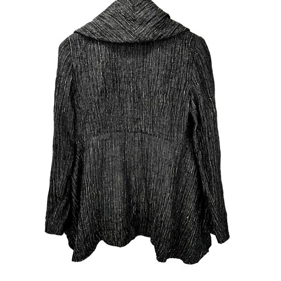 Lafayette 148 Jacket Womens 2 Open Gray Long Sleeve Lined Crepe Designer - Picture 4 of 7